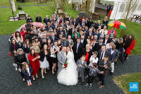photo de groupe sur un mariage